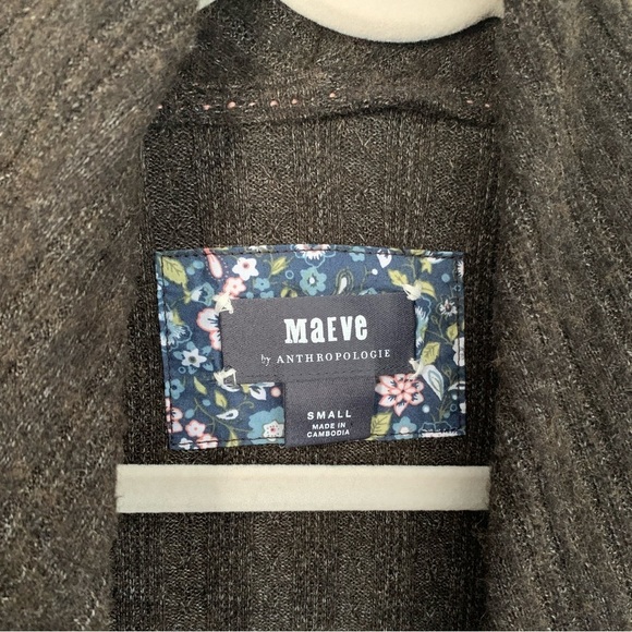 MAEVE Anthropologie Rafaela Hacci Surplice Top Brown Size Small - Picture 8 of 9